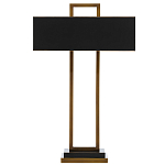 Настольная лампа прямоугольная с черным абажуром Strictness of Forms варинант исполнения - 2 | Loft Concept в Твери