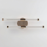 Бра с круглым основанием золотого цвета и двумя вертикальными плафонами Hex Scaffold варинант исполнения - 3 | Loft Concept в Твери