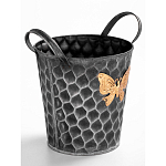 Железное кашпо Gold butterfly design варинант исполнения - 3 | Loft Concept в Твери