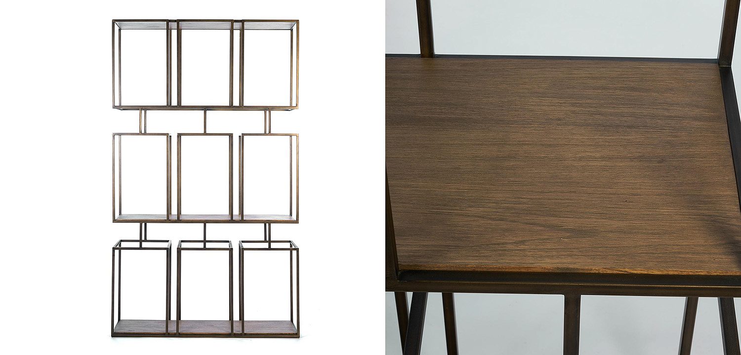 Стеллаж Bronx metal & mahogany Стеллаж Bronx metal & mahogany - Loft-Concept в Твери