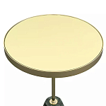 Кофейный столик с круглой зеркальной столешницей и мраморным основанием Stable Base варинант исполнения - 2 | Loft Concept в Твери