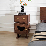 Тумбочка прикроватная с ящиком и дверцей Робот Robot Desk варинант исполнения - 2 | Loft Concept в Твери