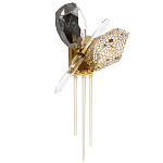 Бра с 2-мя плафонами из стекла и металла и вертикальными подвесками Gilded Mirage  варинант исполнения - 3 | Loft Concept в Твери