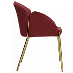 Стул бордовый на золотистых ножках Burgundy Chair варинант исполнения - 2 | Loft Concept в Твери