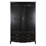 Шкаф черный с 4-мя ящиками и 2-мя дверцами в стиле Прованс Vintage варинант исполнения - 1 | Loft Concept в Твери