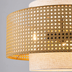 Подвесной светильник с декоративным поясом из плетеного бамбука Biuloggicu варинант исполнения - 4 | Loft Concept в Твери