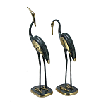 Статуэтка бронзовая пара Журавли синие Bronze Birds варинант исполнения - 2 | Loft Concept в Твери