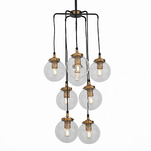 Люстра Bistro Globe Clear Glass Chandelier 8 Tower