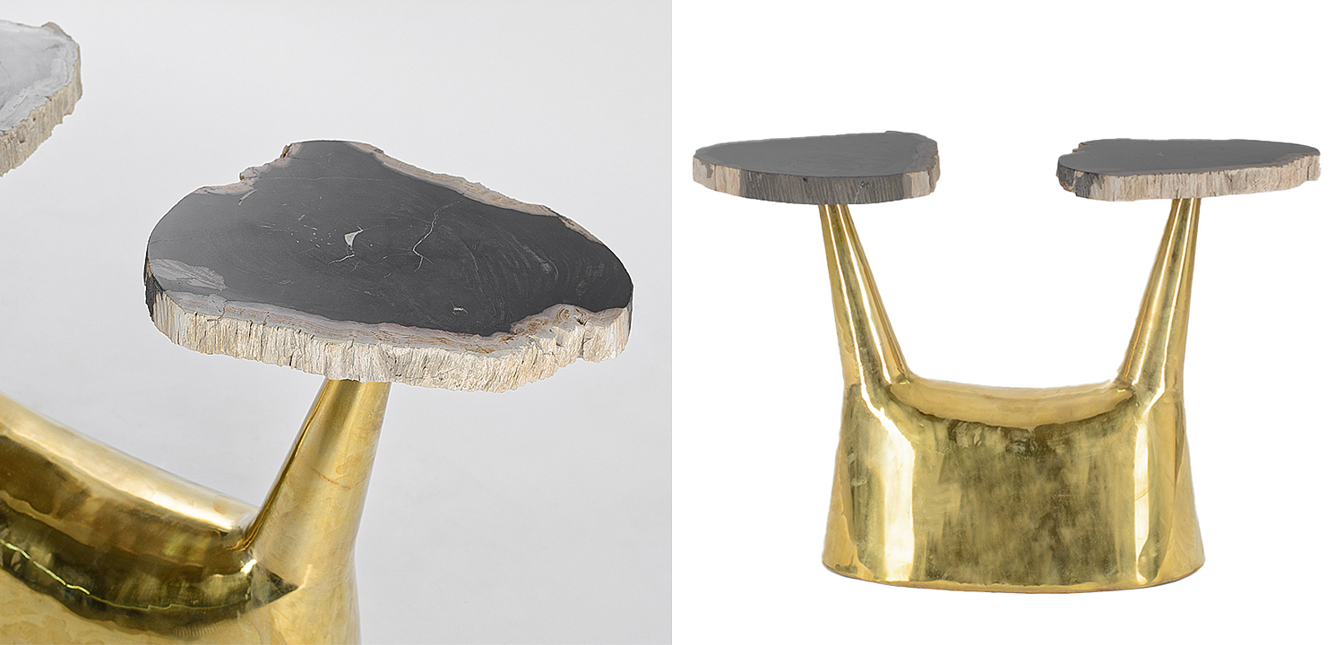 Приставной столик Side Table Petrified Wood Приставной столик Side Table Petrified Wood - Loft-Concept в Твери