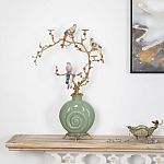 Фарфоровый подсвечник с бронзовым декором Eden Garden варинант исполнения - 4 | Loft Concept в Твери