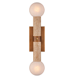 Бра цилиндрической формы с 2-мя плафонами белого цвета Marble Glow варинант исполнения - 1 | Loft Concept в Твери