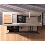 Кухонный гарнитур из массива дерева и камня HI-LINE 6 FRAME DOOR Dada Engenereed Kitchen варинант исполнения - 8 | Loft Concept в Твери