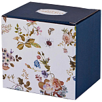 Кружка синяя из фарфора с рисунком цветов 400 мл Garden Whisper Porcelain Set  варинант исполнения - 2 | Loft Concept в Твери
