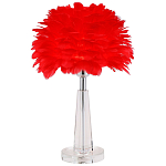Настольная лампа с перьями Plumage Red Table Lamp варинант исполнения - 1 | Loft Concept в Твери