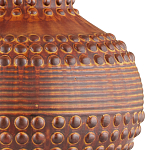 Настольная лампа темно-коричневая с тканевым абажуром в форме конуса Сhieftain варинант исполнения - 1 | Loft Concept в Твери