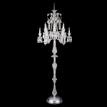 Торшер с 12-ю белыми текстильными абажурами и хрустальными подвесками Lustre Reverie варинант исполнения - 3 | Loft Concept в Твери