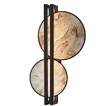 Бра из двух каменных дисков в металлической раме Constellation варинант исполнения - 1 | Loft Concept в Твери