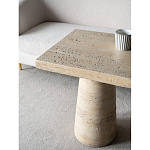 Столик приставной с квадратной столешницей Textured Cream Table варинант исполнения - 6 | Loft Concept в Твери