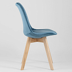 Стул с мягким велюровым сиденьем Arvika Blue варинант исполнения - 2 | Loft Concept в Твери