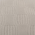 Подушка из хлопка рельефной вязки серого цвета Eden Line варинант исполнения - 3 | Loft Concept в Твери