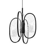 Люстра с гравировкой на акриловых плафонах Gravyura Black D 33 см варинант исполнения - 1 | Loft Concept в Твери