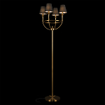 Торшер с металлическим основанием бронзового цвета с черными конусовидными абажурами Dignity варинант исполнения - 2 | Loft Concept в Твери