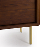 ТВ-тумба из ореха с плетеным декором Eland Wooden Wicker TV Stand варинант исполнения - 5 | Loft Concept в Твери