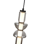 Подвесной светильник из дымчатого стекла цилиндрической формы с чёрным металлическим основанием Hiding secrets варинант исполнения - 6 | Loft Concept в Твери