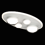 Потолочный светильник овальной формы белого цвета с 4-мя лампами Lunar Pebbles варинант исполнения - 2 | Loft Concept в Твери