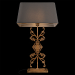 Настольная лампа на ажурном чугунном основании с серым абажуром Openwork Lamp варинант исполнения - 4 | Loft Concept в Твери