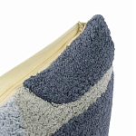 Чехол на подушку с рисунком серо-синего цвета Elan Textured варинант исполнения - 3 | Loft Concept в Твери