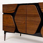 ТВ-тумба с узором из шпона на фасаде Sahara варинант исполнения - 6 | Loft Concept в Твери