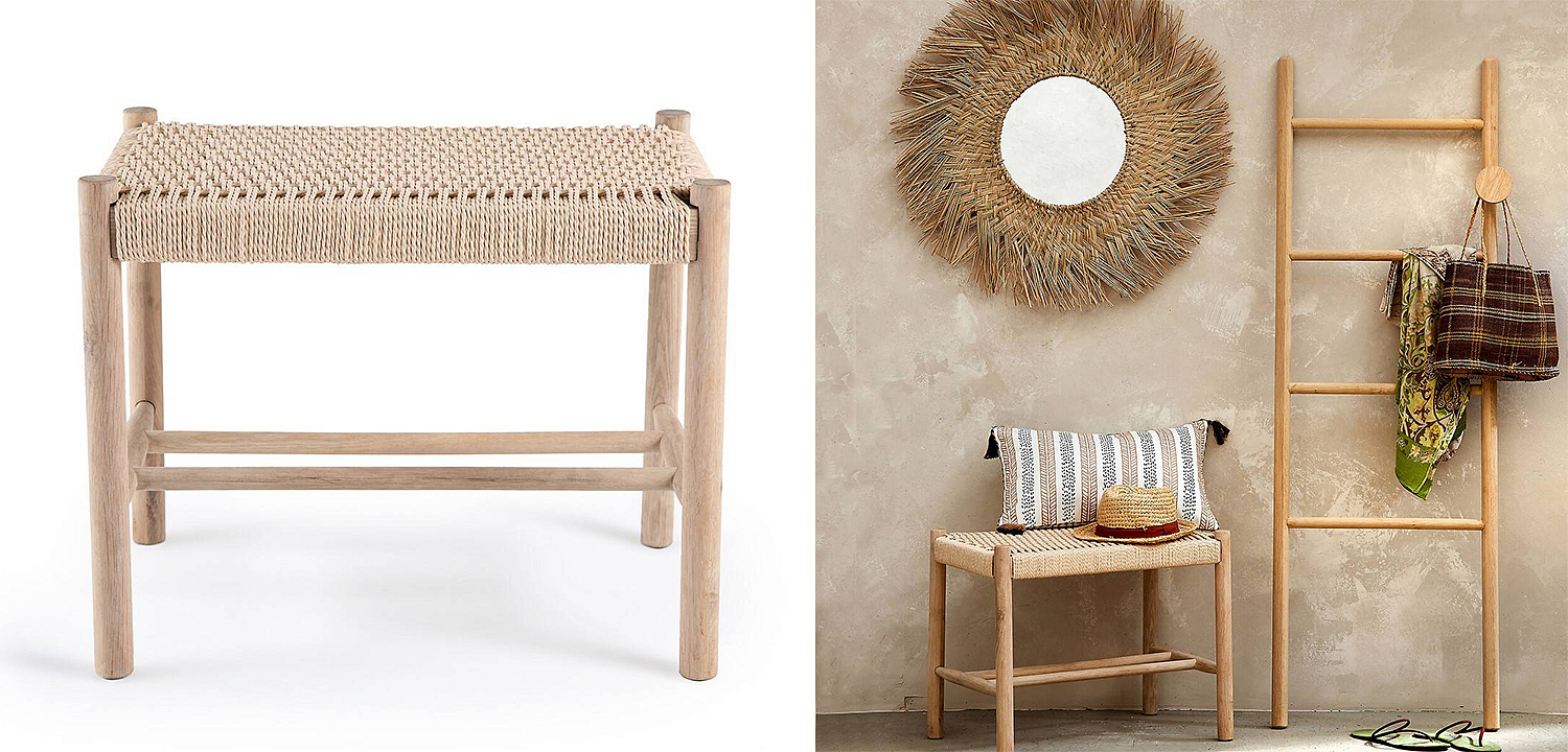 Банкетка Enzo Wicker Beige Banquet mini Банкетка Enzo Wicker Beige Banquet mini - Loft-Concept в Твери