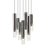Люстра каскадная с 7-ю цилиндрическими плафонами из стекла Luminous Cylinders варинант исполнения - 1 | Loft Concept в Твери