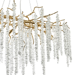 Люстра с декором в виде ветвей с хрустальными подвесками Fairytree Gold Crystal Chandelier варинант исполнения - 2 | Loft Concept в Твери