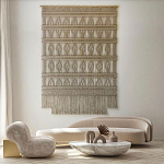 Панно на стену плетеное Макраме бежевый цвет  варинант исполнения - 10 | Loft Concept в Твери