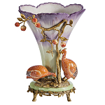 Ваза с цесарками из фарфора с бронзовыми элементами Garden of Eden варинант исполнения - 1 | Loft Concept в Твери