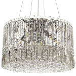 Круглая люстра с металлическими и хрустальными подвесками Bonnay Crystal Chrome Chandelier варинант исполнения - 3 | Loft Concept в Твери