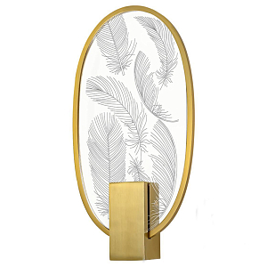 Бра с гравировкой на акриловом плафоне Gravyura Bronze