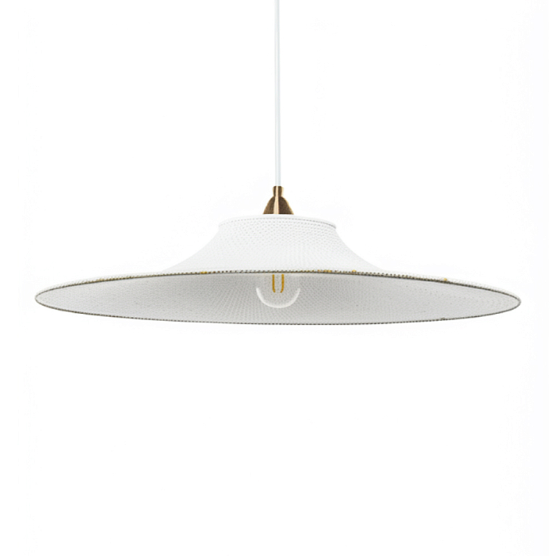 Подвесной вязаный белый светильник «Токио»  Белый в Твери | Loft Concept 