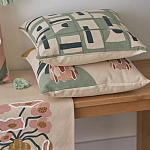 Подушка декоративная зеленого цвета с геометрическим рисунком Divine Abstractions варинант исполнения - 6 | Loft Concept в Твери