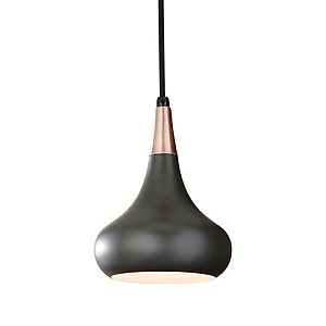  Подвесной светильник с каплевидным плафоном темного цвета Feiss