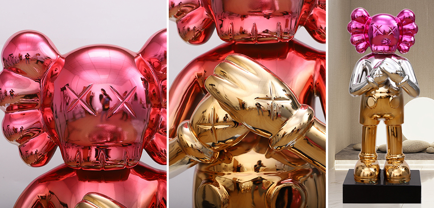 Статуэтка KAWS Gradient Gold Red on stand Статуэтка KAWS Gradient Gold Red on stand - Loft-Concept в Твери