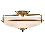 Потолочный светильник со стеклянным плафоном на изогнутых кронштейнах Quoizel  варинант исполнения - 11 | Loft Concept в Твери