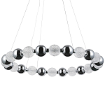Светодиодная кольцевая люстра Crystal Globule Chrome Chandelier варинант исполнения - 3 | Loft Concept в Твери