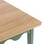 Деревянный обеденный стол Wavy Wooden Dining Table Green варинант исполнения - 3 | Loft Concept в Твери