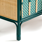 Комод для посуды из ротанга Felice Rattan Green варинант исполнения - 5 | Loft Concept в Твери