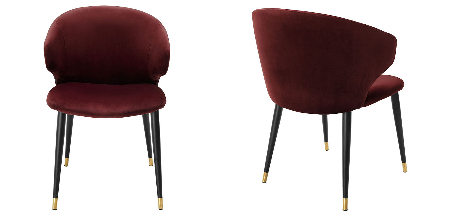 Стул Eichholtz DINING CHAIR VOLANTE burgundy Стул Eichholtz DINING CHAIR VOLANTE burgundy - Loft-Concept в Твери