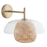 Бра с плафоном из плетенного бамбука Corzine варинант исполнения - 1 | Loft Concept в Твери