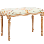 Банкетка из массива бука светло-зеленая с растительным орнаментом Raffael Angel Floral Banquette варинант исполнения - 1 | Loft Concept в Твери